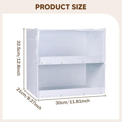 Reptile Breeding Box Reptile Feeding Box Spider Tank Starter Kit Reptile Tank Enclosure Crib Turtle Snails Stackable Two Tier Acrylic Wood, S - size: S