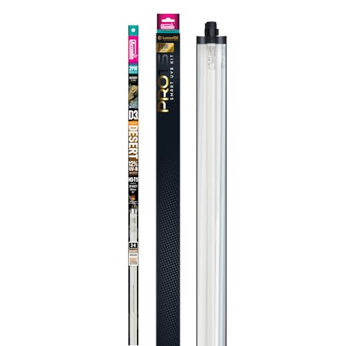 Arcadia LumenIZE ProT5 Reptile Light Fixture Kit 36" Long 39 Watts 12% UVB Desert – Smart UVB Light for Reptiles, Turtles, Snake, Bearded Dragon Lamp, Long Lasting Easy to Use Professional Lighting