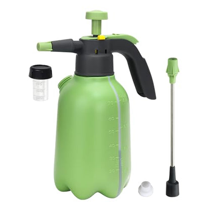 0.5 Gallon Hand Pump Sprayer | Garden Plant, Cleaning, 2 Adjustable Nozzle, Side Water Inlet, Safety Valve