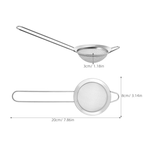 Happyyami Reptile Sand Substrate Scoop and Stainless Steel Sand Sieve for Terrarium Cleaning, Metal Mesh Shovel with Drainage Function, 2pcs for Desert Lizards and Reptile Habitat