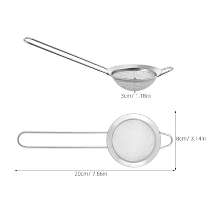 Happyyami Reptile Sand Substrate Scoop and Stainless Steel Sand Sieve for Terrarium Cleaning, Metal Mesh Shovel with Drainage Function, 2pcs for Desert Lizards and Reptile Habitat