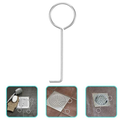 10pcs Stainless Steel Floor Drain Grate Hooks Bathroom Drain Removal Tool Tub Strainer Lifting Hooks for Shower and Sink Maintenance