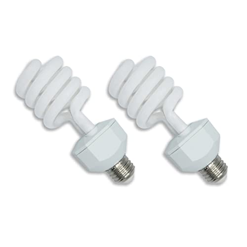 lumenivo UVB Reptile Light 23W 10.0 Desert Terrarium UVB Bulb for Bearded Dragon, Dwarf Monitors, Veiled Chameleons - Simulates UVB from The Sun to Help in Calcium Absorption - 120V - 2 Pack - color: Uvb 10.0, size: 2 Count (Pack of 1)