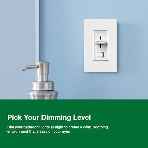 Lutron Skylark LED+ Dimmer Switch for Dimmable LED, Lutron Dimmer Switch For Halogen and Incandescent Bulbs, 150W/Single-Pole or 3-Way, SCL-153P-WH, White - color: White