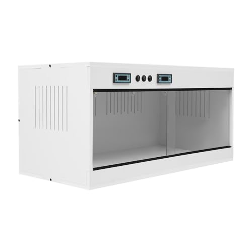 Reptile Tempered, 32x16x16 Reptile Tanks Enclosure with Glass Sliding Door and Intelligent Thermostat, Large Enclosure for Snake/Bearded Dragon (White) - color: White