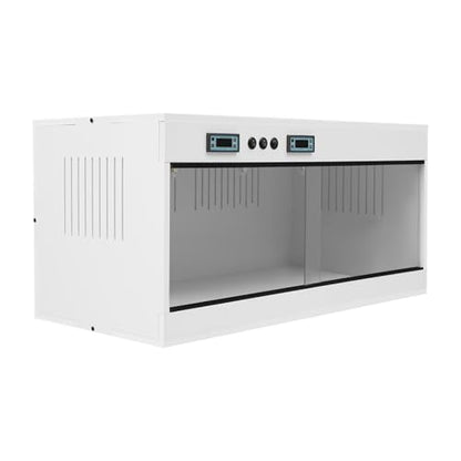 Reptile Tempered, 32x16x16 Reptile Tanks Enclosure with Glass Sliding Door and Intelligent Thermostat, Large Enclosure for Snake/Bearded Dragon (White) - color: White