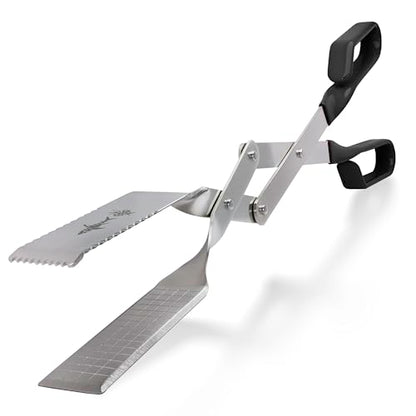 Grill Tongs - 17 inch Black. Professional steak grilling utensil. Long reach Barbeque Grilling Tongs. Ideal for steak, fish, burger, and sausage - color: Black Steak Tongs