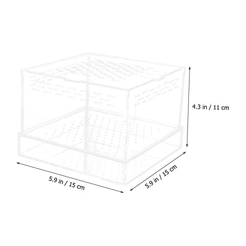 BESPORTBLE Feeding Case Hatching Container Lid for Spider Scorpion Versatile Breeding Box for Reptiles Snails and Habitat for Jumping Spider Tarantula and Reptiles