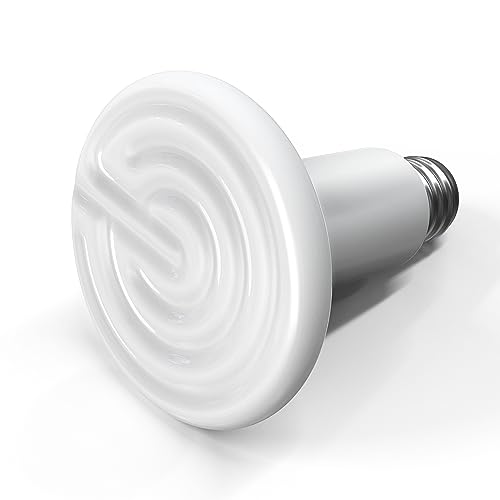 YSSOA 100W Ceramic Heat Emitter, Reptile Heat Bulbs, Ceramic Heat Lamp for Reptiles, Amphibian, Chicken, Dog, Cat, 1 Pack, White - color: White, size: 1 Pack, style: 100W