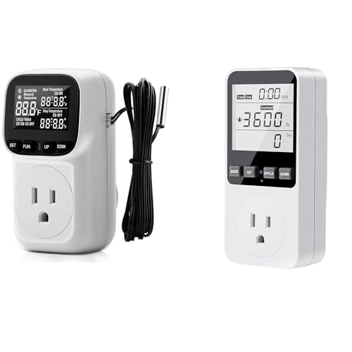 Diymore Watt Meter,Plug-in Socket Power Tester,120V Wide Range,Auto Cost Calculator,Overload Protection,Kilowatt Wattage Voltage AMP Tester,Appliance Power Usage Meter 7 Modes Display