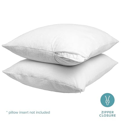 Bare Home Premium Pillow Protectors - King Size (2 Pack) - Premium 100% Waterproof & Breathable - Cooling - Vinyl Free Hypoallergenic - 10 Year Warranty (King Size, Pack of 2) - color: White, size: King