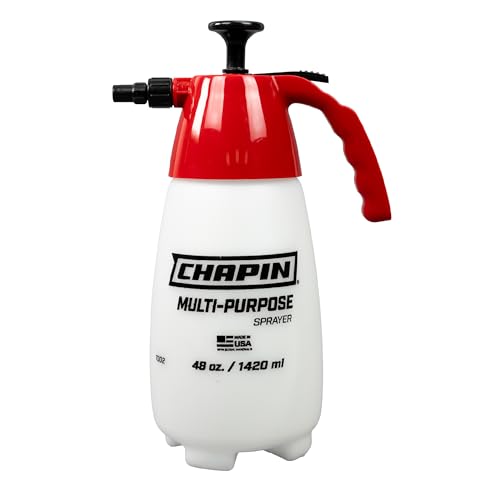 Chapin 1002 Handheld Pump Sprayer, 48oz, Multi‑Purpose, Lawn & Garden, Translucent Poly Tank, Wide‑Mouth Opening, Adjustable Cone Nozzle & Anti‑Clog Filter for Weed, Fertilizer & Pest Applications - size: 48oz