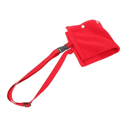 Beaupretty Adjustable Red Reptile Sling Carrier for Bearded Dragon and Small Animals, Soft Breathable Lizard Travel Bag, Portable Outdoor Pet Carrier for Chameleons and Guinea Pigs