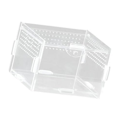 Clear Acrylic Reptiles Tanks with Ventilation Holes Terrarium Box for Small Lizards and Snake Jumping Spiders Watching Reptiles Pet Terrariums - size: 8X7X10 horizontal