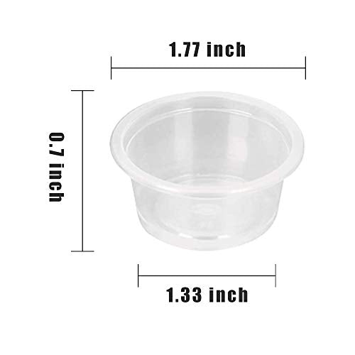 500Pcs Crested Gecko Food Dish, 0.5oz Plastic Reptile Feeding Cups - size: 500Pcs
