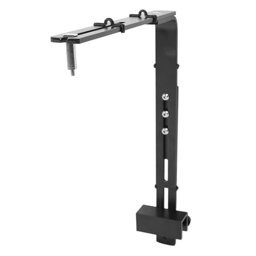 Zopsc Lamp Stand for Fish Tank, Aluminum Alloy Adjustable Height Reptile Light Stand High Stability for Aquariums (Black) - color: Black
