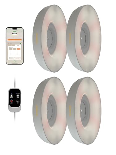 GLOWRIUM Grow Lights for Indoor Plants, 32W Smart Full Spectrum LED Grow Light, Auto Timer and Stepless Dimming,Plant Assistant with Watering Reminder,Modular Design(White, 4PCS) - color: White, size: 4PCS