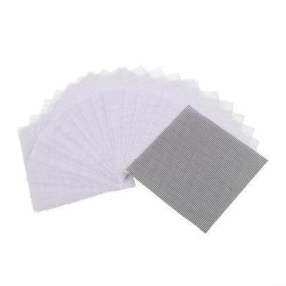 25pcs Flower Pot Hole Netting Mesh Pad, Bonsai Meshes Drainage Screens Plant Pot Drainage Mesh Plant Screen Meshes Preventing Soil Leakage,Black and White(Black) - color: Black