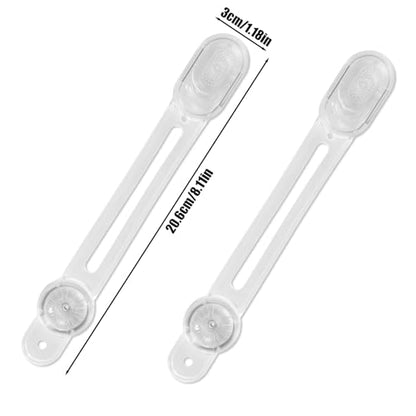 2pcs Reptile Terrarium Lock for Sliding Door, Adhesive Bearded Dragon Tank Safety Lock No Drill Multi-Purpose Reptile Enclosure Cage Reinforcement for Corners Cabinet Draws (Clear)