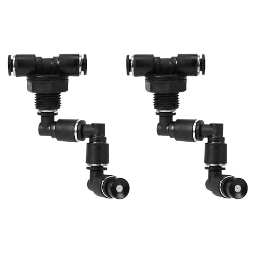 Reptile Mister Nozzles, 1/2PCS Fine Rainforest Tank Sprinkler 360° Adjustable Terrarium Fogger for 6mm/0.24'' Outer Diameter Hose - color: 2PCS