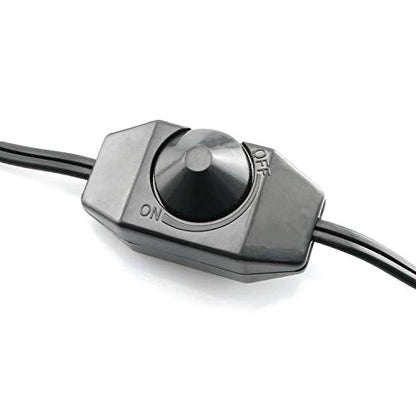 Rotary Dimmer Switch Power Cable Knob Adjustable Controller Switch with 1.8m/5.9ft Extension Power Cord
