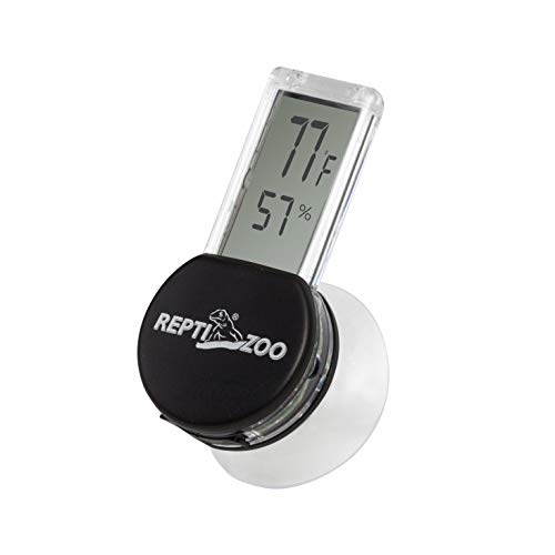 REPTI ZOO Reptile Dual Lamp Stand and Reptile Terrarium Thermometer Hygrometer