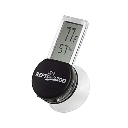 REPTI ZOO Reptile Dual Lamp Stand and Reptile Terrarium Thermometer Hygrometer