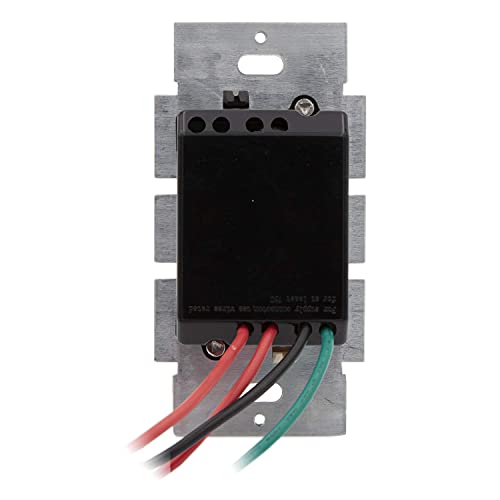 Maxxima Dimmer Light Switch, Black, Blue Indicator Light 3-Way/Single Pole | LED Compatible, 600 Watt Max, Wall Plate Included, Dimmable Lamp and Lighting Control - color: Black, size: Single Pack
