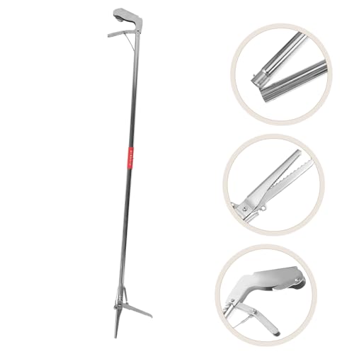Snake Sticks Useful Snake Catcher Clip Snake Grabber Tool Folding Snake Catcher Clamp Snake Stick Catcher Snake Tong Reptile Grabber Snake Clip Turntable Hook Stainless Steel Crawl