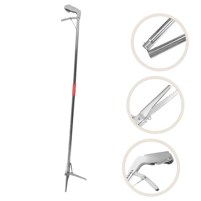 Snake Sticks Useful Snake Catcher Clip Snake Grabber Tool Folding Snake Catcher Clamp Snake Stick Catcher Snake Tong Reptile Grabber Snake Clip Turntable Hook Stainless Steel Crawl
