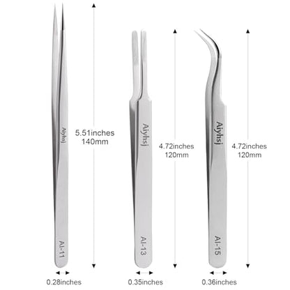 Precision Tweezer, Upgraded Professional Pointed, High-end Stainless Steel Tweezers for Craft, Electronics, Soldering, Model, Laboratory Work, Jewelry-Making - style: Fine Tip Straight LONG (5.5in)