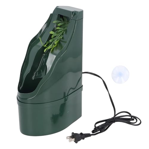 Gavigain Reptile Drinking Fountain Water Dripper Living Aqua Waterfall for Lizard Turtle Snake Spiders