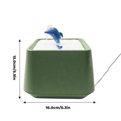 Bearded Dragon Tank Accessories, 1.5L Reptile Water Fountain with USB Auto Shut-Off Dry Burn Protection Pump, Reptile Habitat Waterfall for Bearded Dragon, Leopard Gecko, Chameleon, Snake