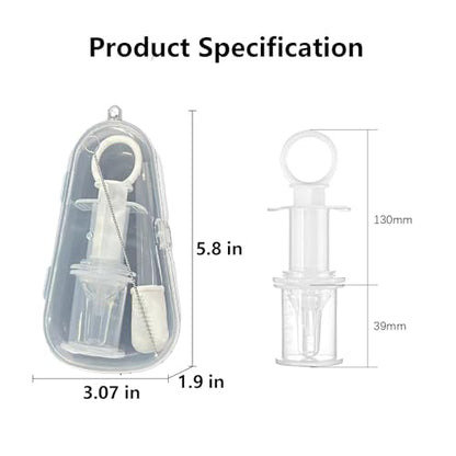 Pet Liquid Feeding Kit Pet Feeding Syringe Soft Tip, Cat Dog Syringe Bottles for Pet Feeding,Pet Medical Feeding Dispenser Tool (White) - color: White
