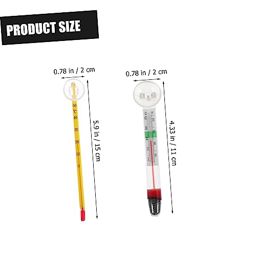 Totority 10pcs Aquarium Thermometer Easy Use Water Gauges for Freshwater and Reptile Tanks Accurate Measurement for Safe Fishkeeping