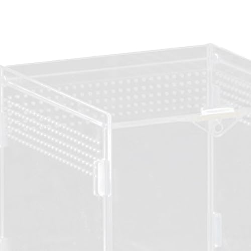 Reptile Breeding Box Terrarium Clear Animal Habitat Cage with Ventilation Holes for Geckos Frogs Hermit Crabs- 15x15x15cm - size: 15x15x15cm
