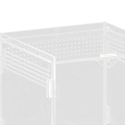 Reptile Breeding Box Terrarium Habitat Tank Transparent Acrylic Enclosure with Ventilation Holes for Snakes Frogs Turtles Geckos Small Animals- 15x15x15cm