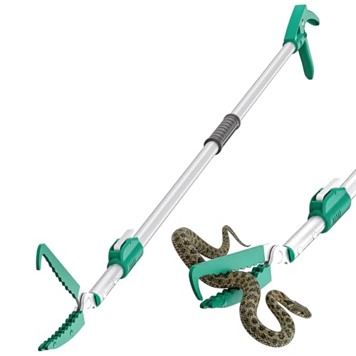 Snake Grabber Tool,78" Professional Snake Tongs for Rattlesnake Heavy Duty Reptile Tongs Extra Long with Wide Jaw Handling Tool