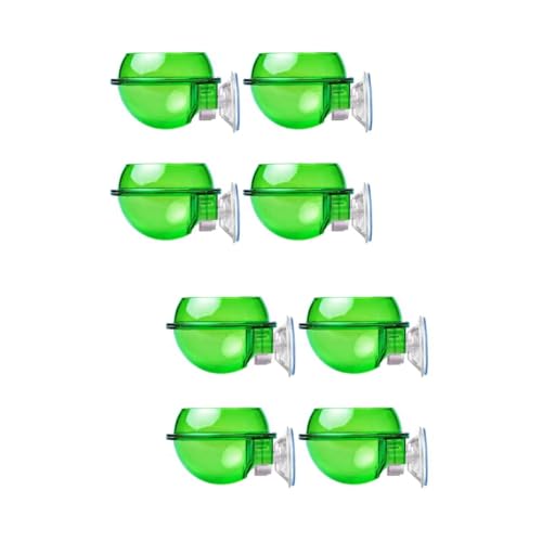 ULTECHNOVO 2sets Leopard Gecko Food Dish Pet Water Bowl with Suction Cup for Easy Feeding 4pcs*2 - color: Green 8pcs