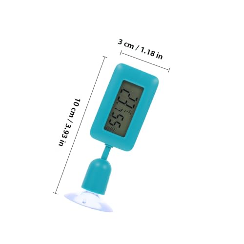 Levemolo Digital Reptile Thermometer and Hygrometer with 360° Rotary Suction Cup, Mini Electronic Temperature Measuring Device for Bearded Dragon Tank and Reptile Terrarium, Night Light