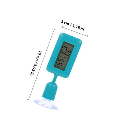 Levemolo Digital Reptile Thermometer and Hygrometer with 360° Rotary Suction Cup, Mini Electronic Temperature Measuring Device for Bearded Dragon Tank and Reptile Terrarium, Night Light