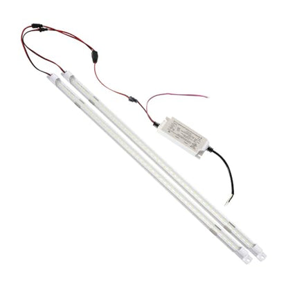 3500K Warm Soft LED Retrofit Kit, 2FT Magnetic Strip Retrofit Kit, 16W = 32W Fluorescent Light, Super Bright 2400LM, 0-10V Dimmable, Clear Cover, Quick Easy Install - color: 2ft 3500k Clear