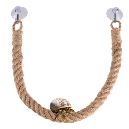 1 Pack 25.6" Hermit Crab Climbing Toys Hanging Hermit Crab Rope Ladder Reptile Tank Terrarium Accessories Reptile Vines Toys Habitat Decor for Leopard Gecko Lizards Frog Snake