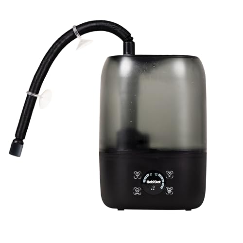 Habistat Reptile Humidifier 4L – Reptile Fogger with 5ft Hose, LED Digital Touch Buttons, Built-In Timer and Quiet Mist for Indoor Tanks, Terrarium Fogger for Enclosure Humidity Control Systems