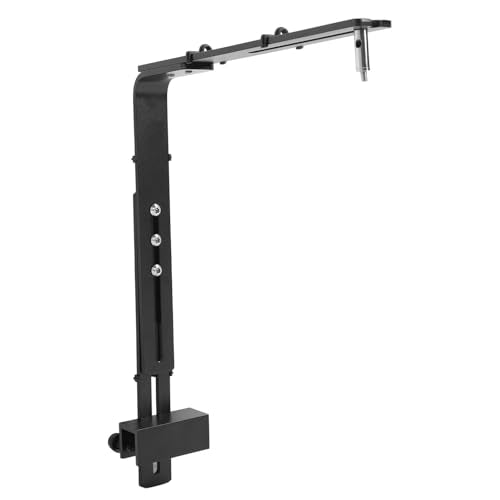 Fish Tank Light Stand,Aluminum Alloy Adjustable Height High Stability Aquarium Pendant Light Support Stand Reptile Lamp Stand for Aquariums (Black) - color: Black