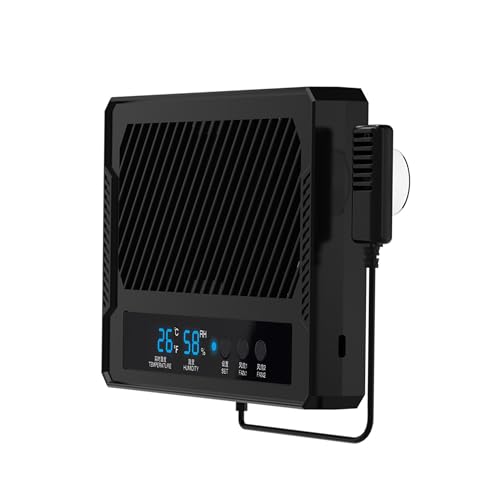 Reptile Fan & Terrarium Dehumidifier – Smart Dual-Row Humidity Fan for Reptile Tank, Snake, Gecko, Bearded Dragon Enclosure - size: Dual fans