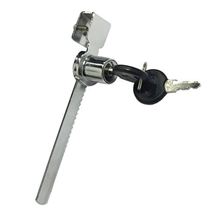 WOOCH Sliding Glass Door Ratchet Lock with Chrome Finish, Keyed Alike Showcase Display - 8 Pack - size: 5-1/2 Inches - 8Pack