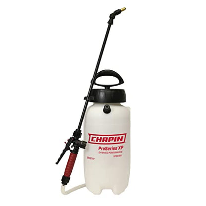 Chapin 26021XP Made in USA 2-Gallon Heavy-Duty Compression Sprayer for Professional Use, with 3 nozzles -one Brass, Pressure Relief Valve, Comfort Grip Handle, Translucent White - size: 2-Gallon