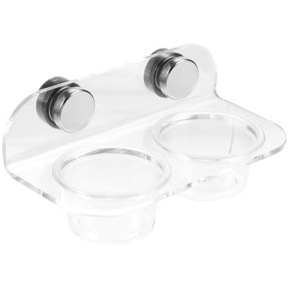 POPETPOP Gecko Feeding Ledge: Reptile Food Bowl, Lizard Water Bowl, Magnetic, Portable, Modern Style, Transparent, Plastic, 12.00X6.50X5.50CM