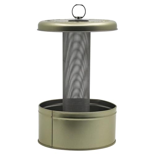 Chameleon Feeding Bowl,Hookable Lizard Feeder with Metal Mesh Column for Prey to Climb and Move,Suitable for Lizard, Iguana, Gecko,Bearded Dragon (Champagne) - color: Champagne
